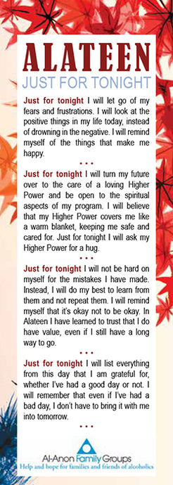 Just For Tonight Alateen Bookmark