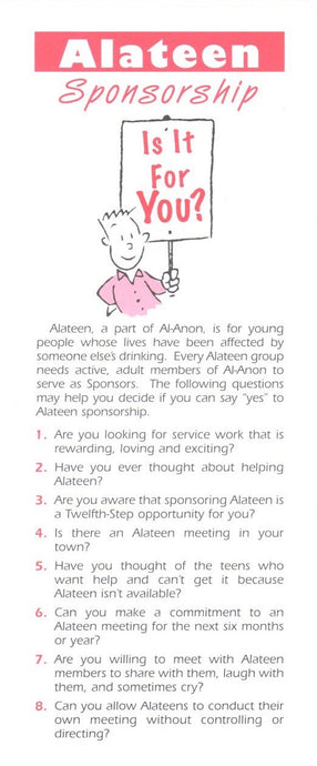 Alateen Sponsorship - Is It For You?