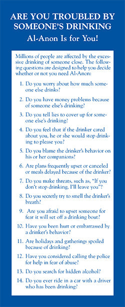 Are You Troubled by Someone's Drinking?